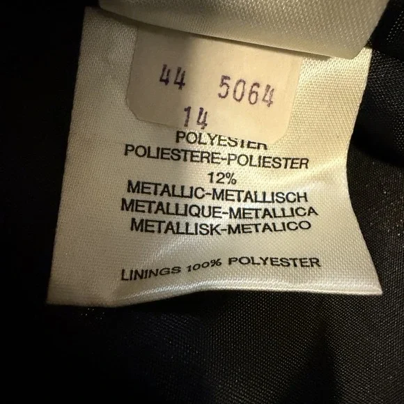 Jaeger Vintage Metallic Pinstripe Blazer Made in Great Britain US 10 - Picture 12 of 13